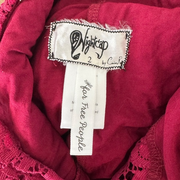 FREE PEOPLE x NIGHTCAP Red Dixie Lace Playsuit - Picture 7 of 7